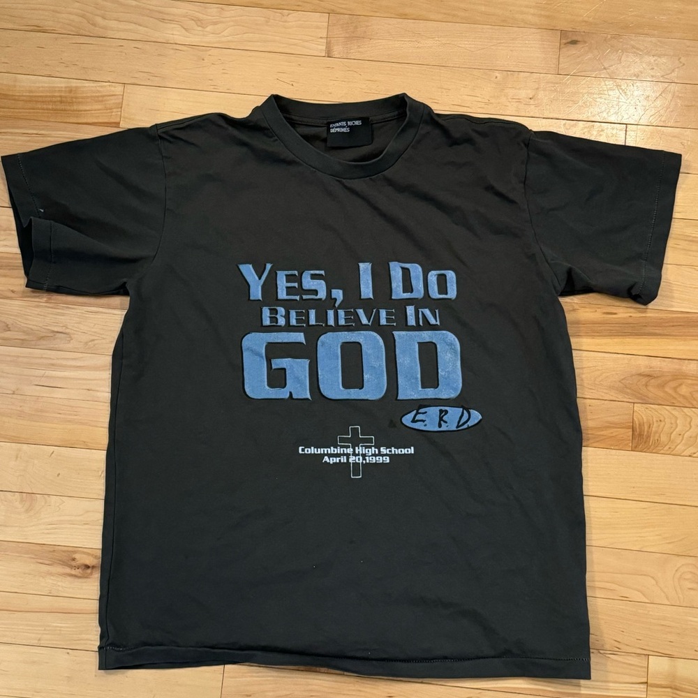 ERD “yes I believe in god” tee